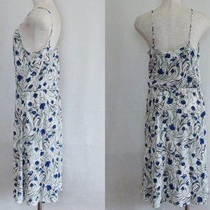 Zara Basics Floral Spaghetti Strap Dress